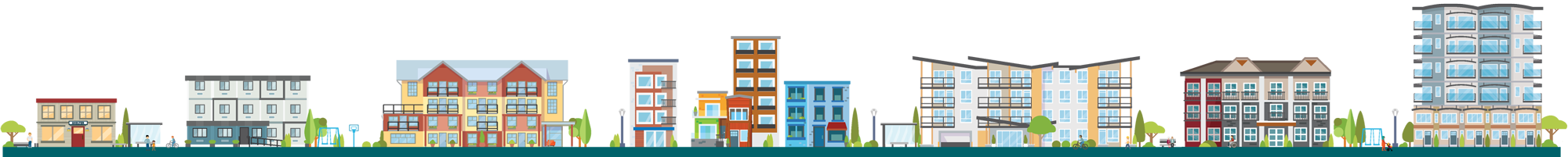 Illustration of different types of homes