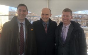 Tim Ross, Executive Director of CHF Canada, Minister Jean-Yves Duclos, and Jeff Morrison of CHRA