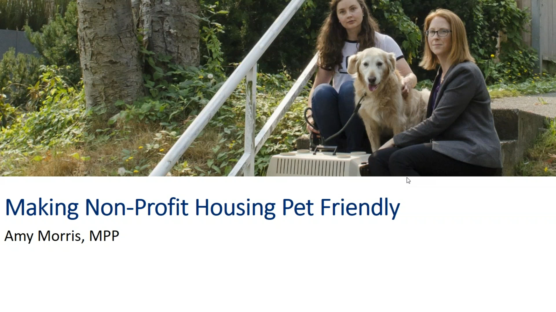 Making NonProfit Housing PetFriendly NonProfit Housing Education
