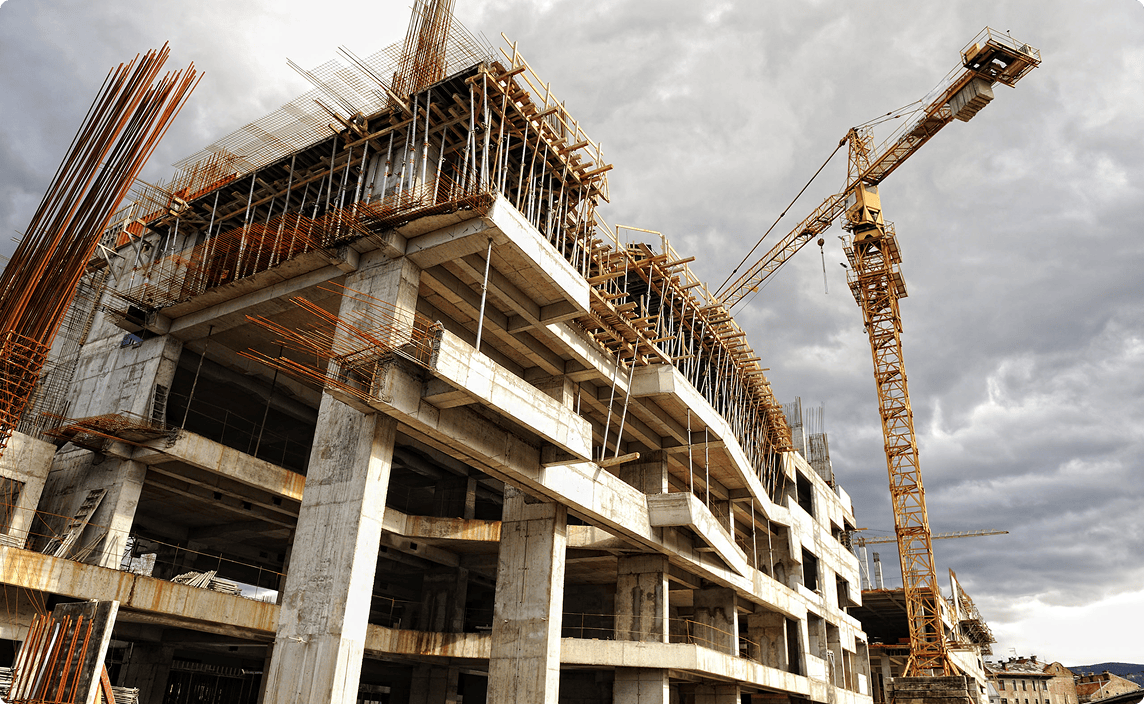 A building under construction.