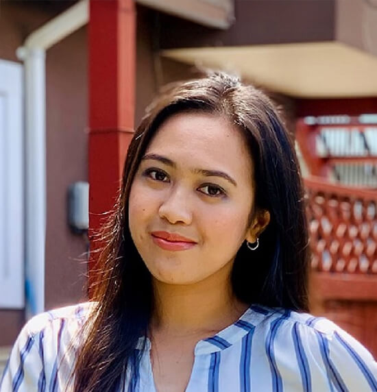 A portrait of Fatima Clemente.