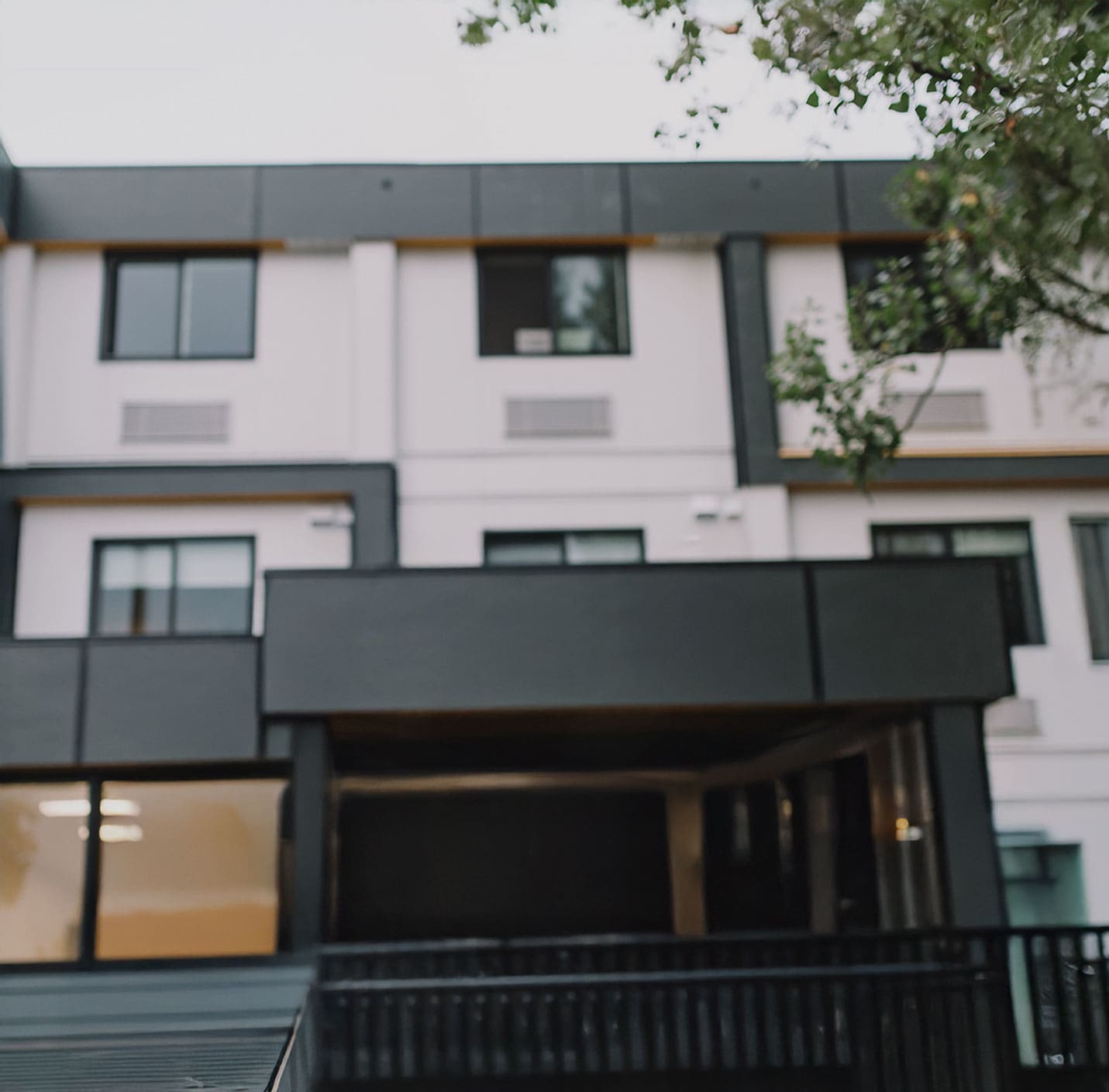 Out of focus of a home entrance