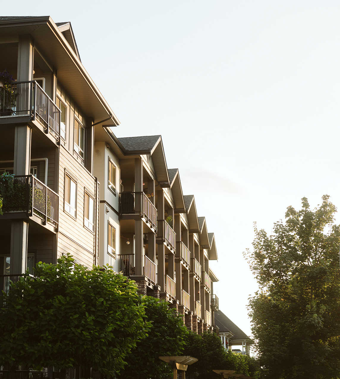 A Row of new houses.