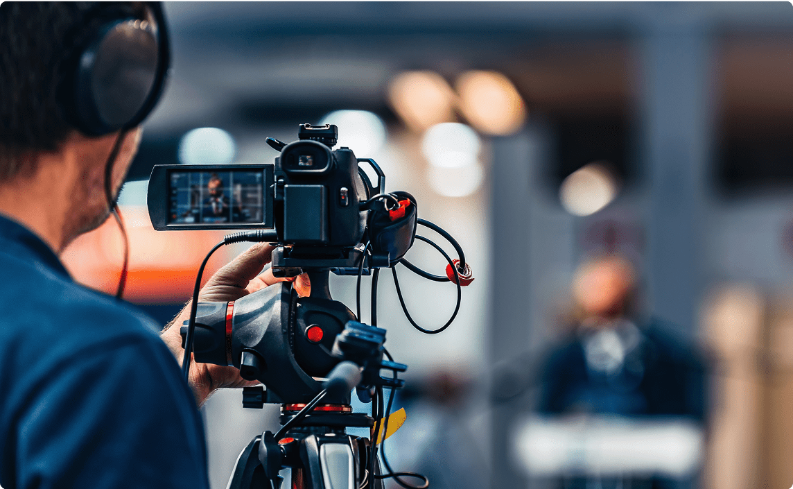 Video taping at an invent.