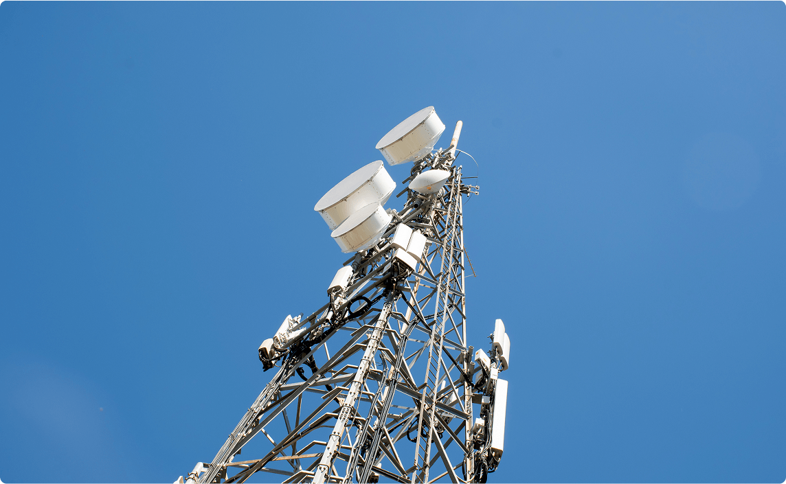 A telecom tower.