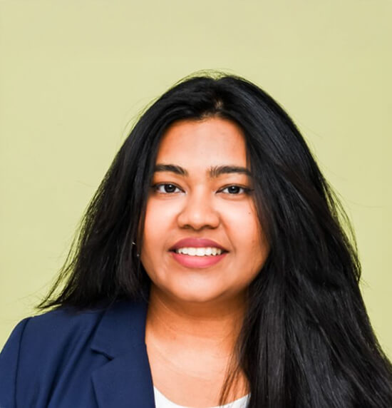 A portrait of Sayeema Afrin.