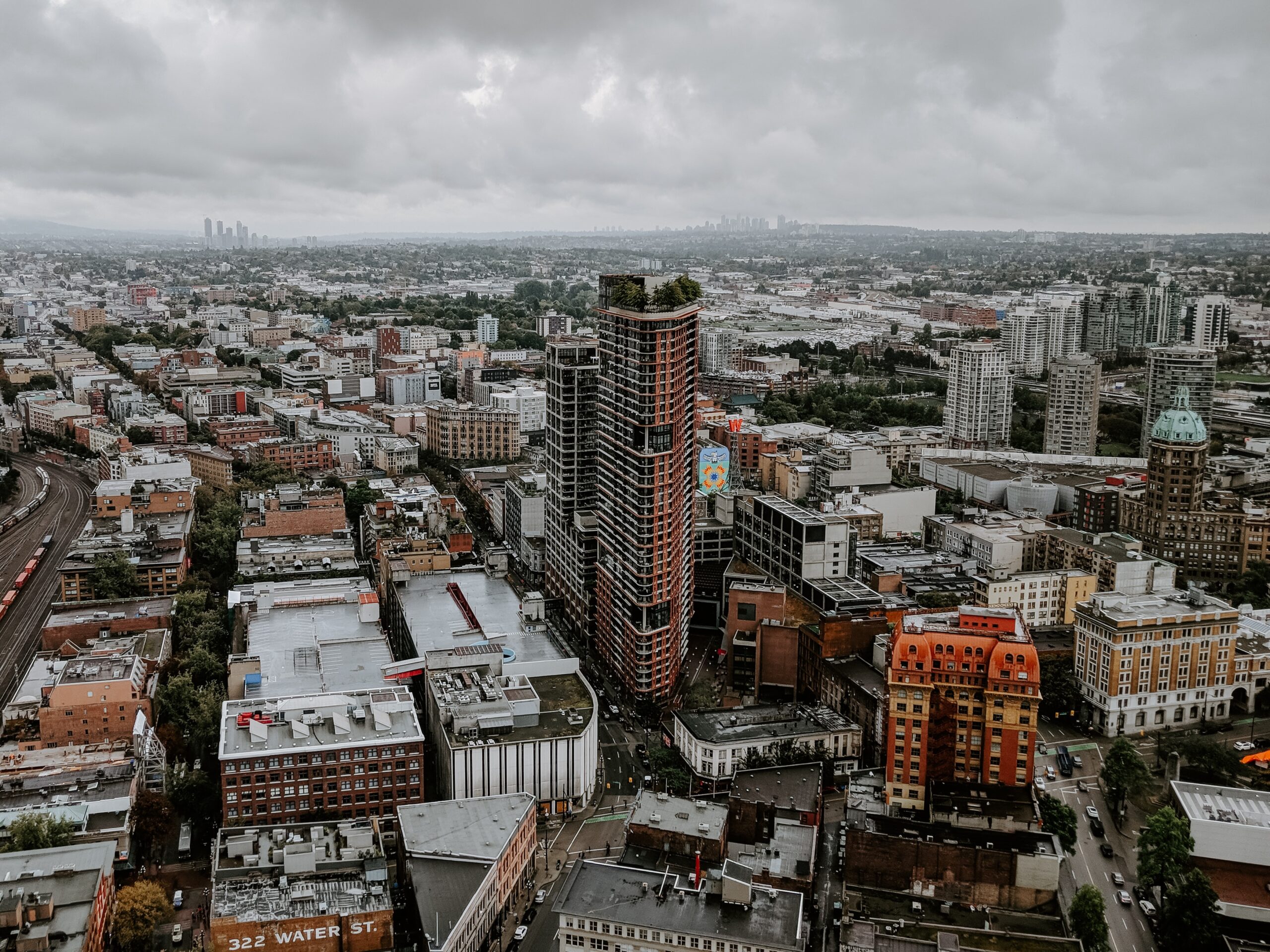 City landscape of buildings