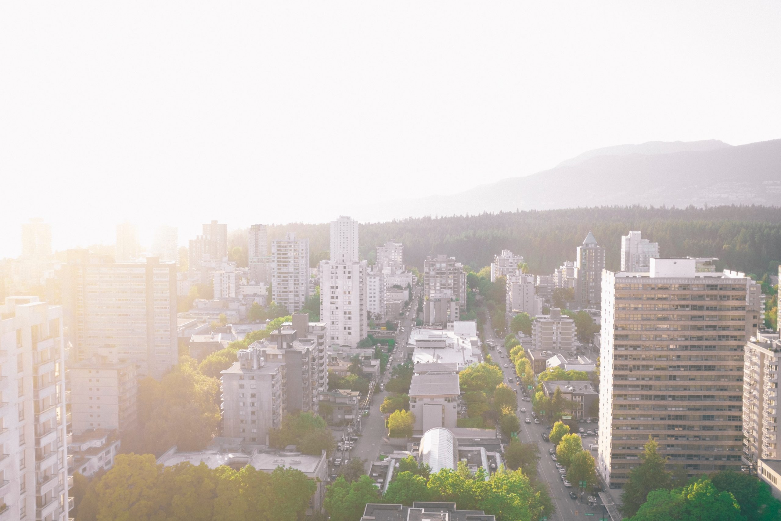 Sunrise over buildings