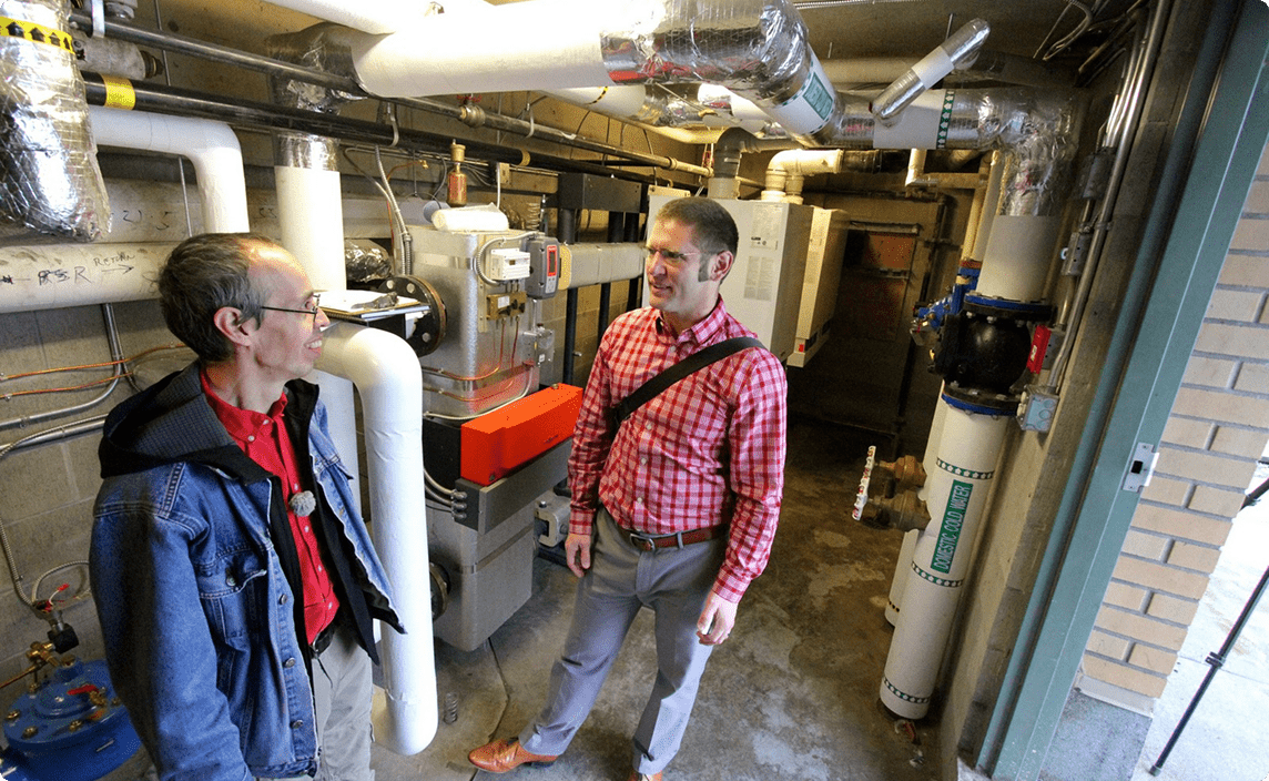 BCNPHA members in an electrical room.