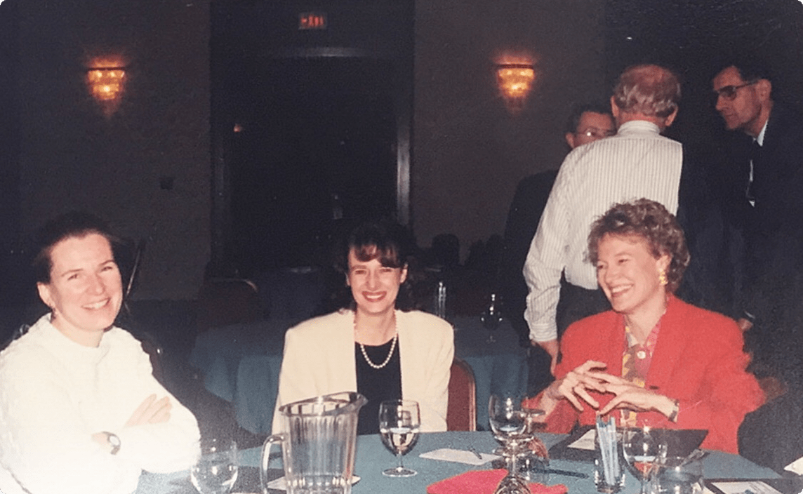 Founding BCNPHA team members meeting at a conference in 1993.